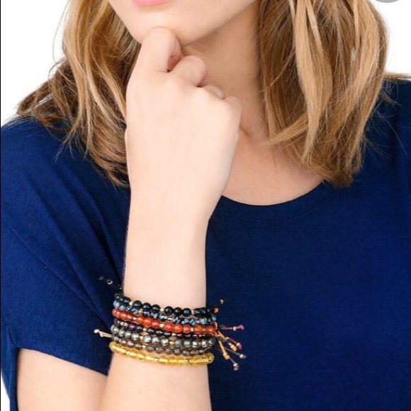 Gorjana Beaded Gemstone Bracelet - Orange Agate - Picture 4 of 8